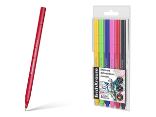 Viltpliiatsite komplekt ErichKrause, Art Spirit, 0.4mm, 6 värvi