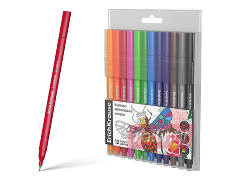 Viltpliiatsite komplekt ErichKrause, Art Spirit, 0.4mm, 12 värvi