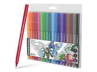 Viltpliiatsite komplekt ErichKrause, Art Spirit, 0.4mm, 18 värvi