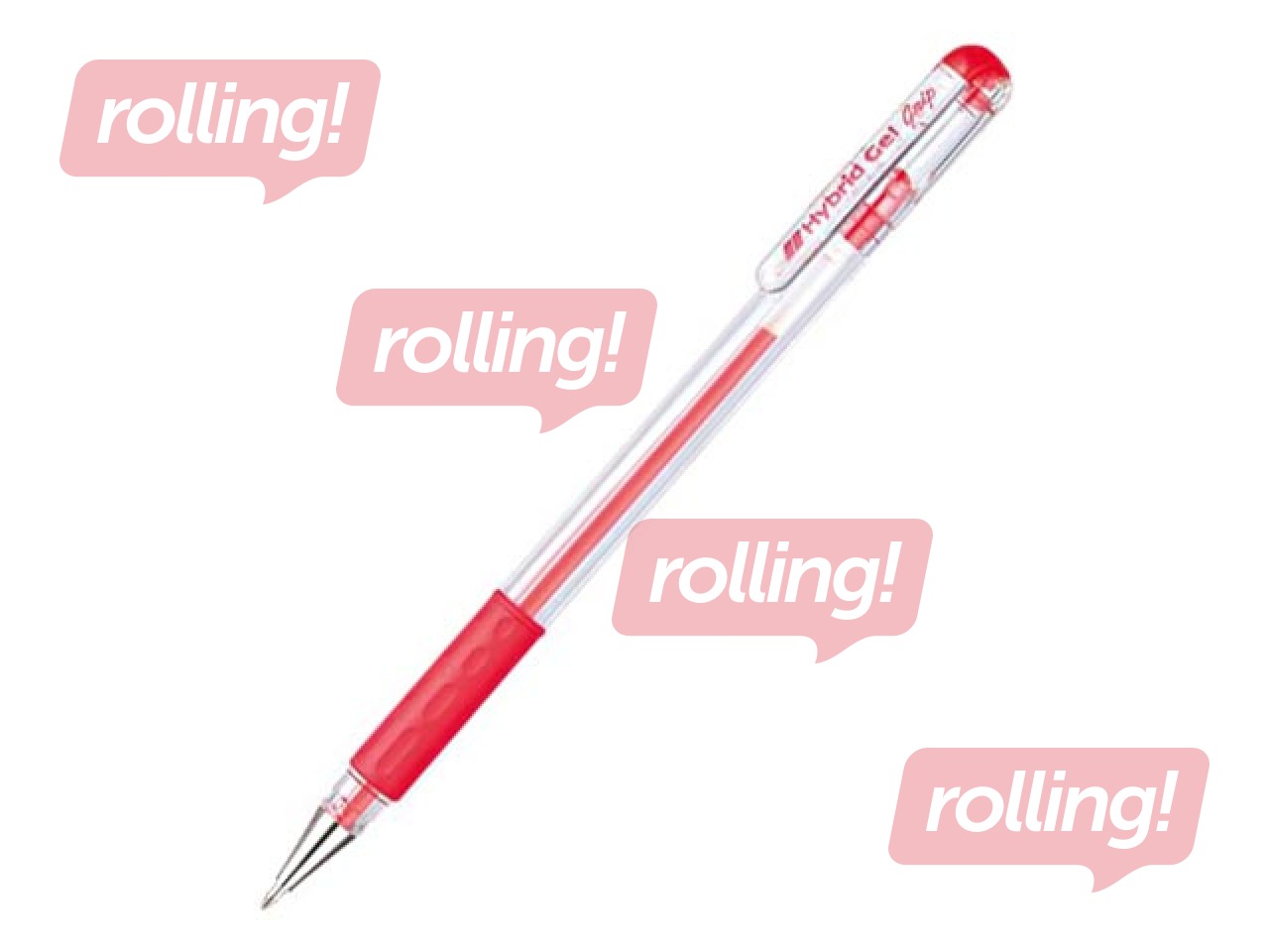 Geelpliiats Pentel Hybrid Grip K116, punane