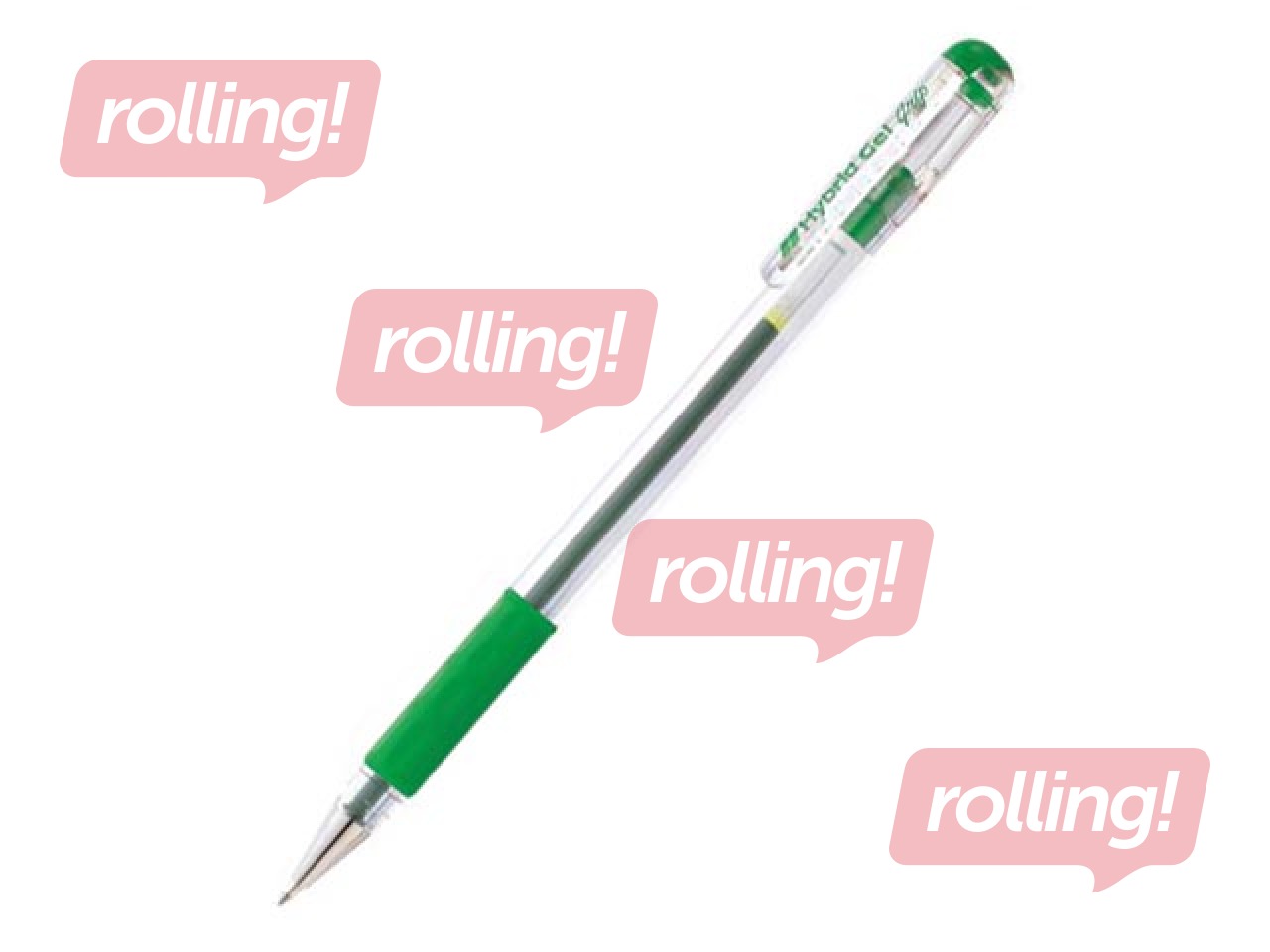 Gel Pen Pentel Hybrid Grip K116, green