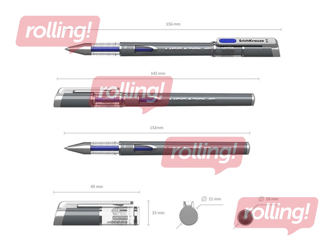 Geelpliiats ErichKrause Megapolis, sinine