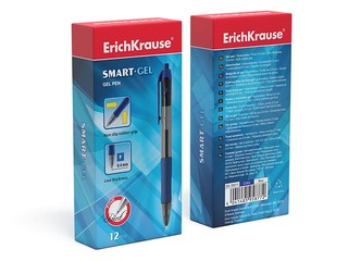 Sissetõmmatav geelist tindipliiats ErichKrause Smart-Gel, 0,5 mm, tindi värv: sinine