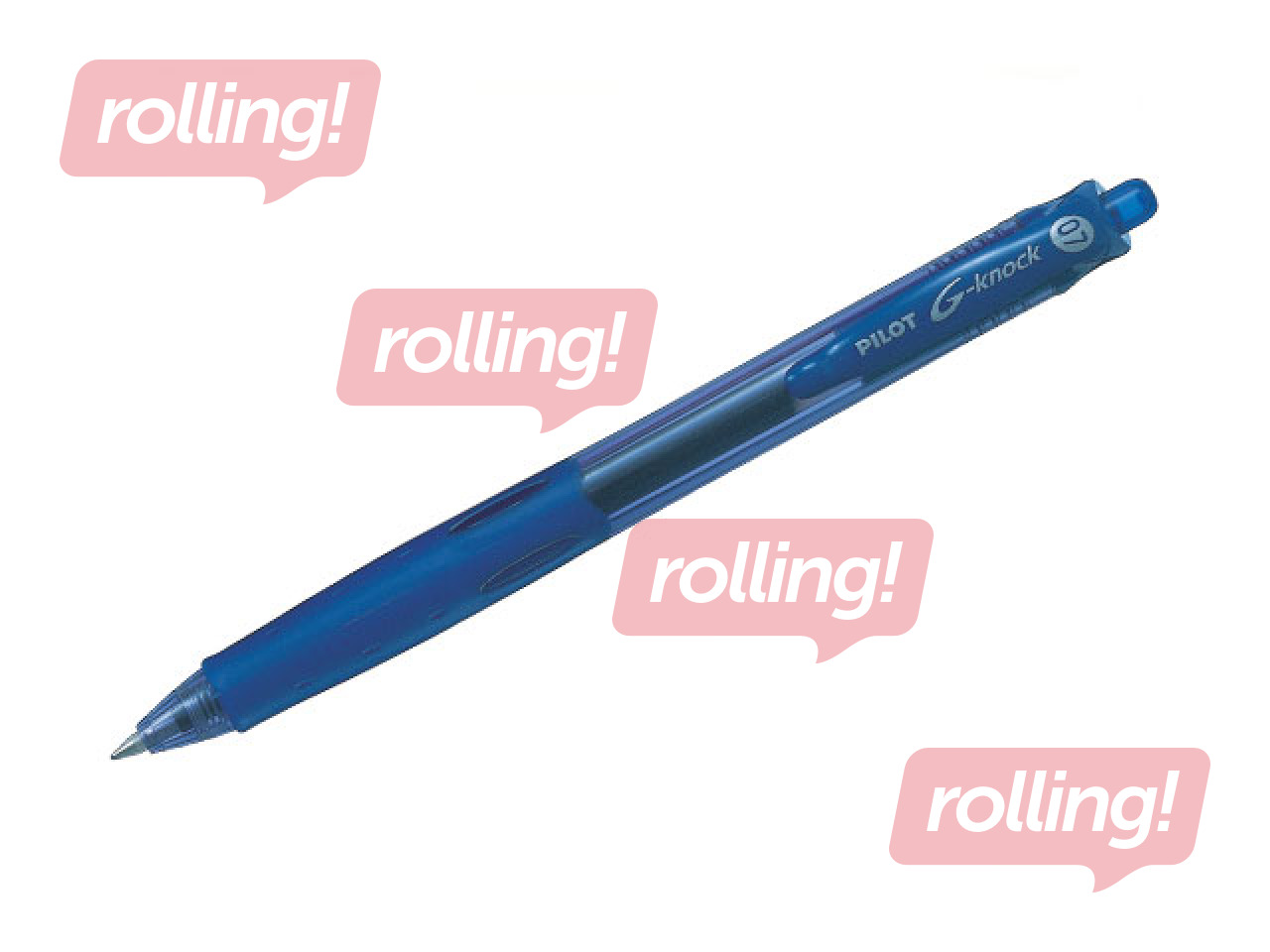 Gēla pildspalva Pilot G-Knock, 0.7mm, zila