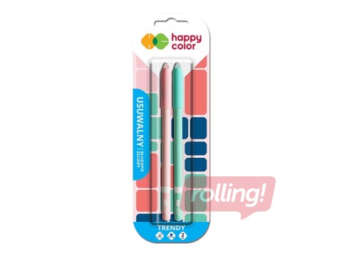 Geelpliiatsite komplekt, Happy Color Trendy, 0.5mm, sinine tint, 2 tk.