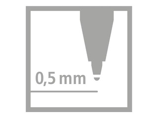 Geelpliiats Stabilo worker+ värvilinel, 0.5mm, sinine