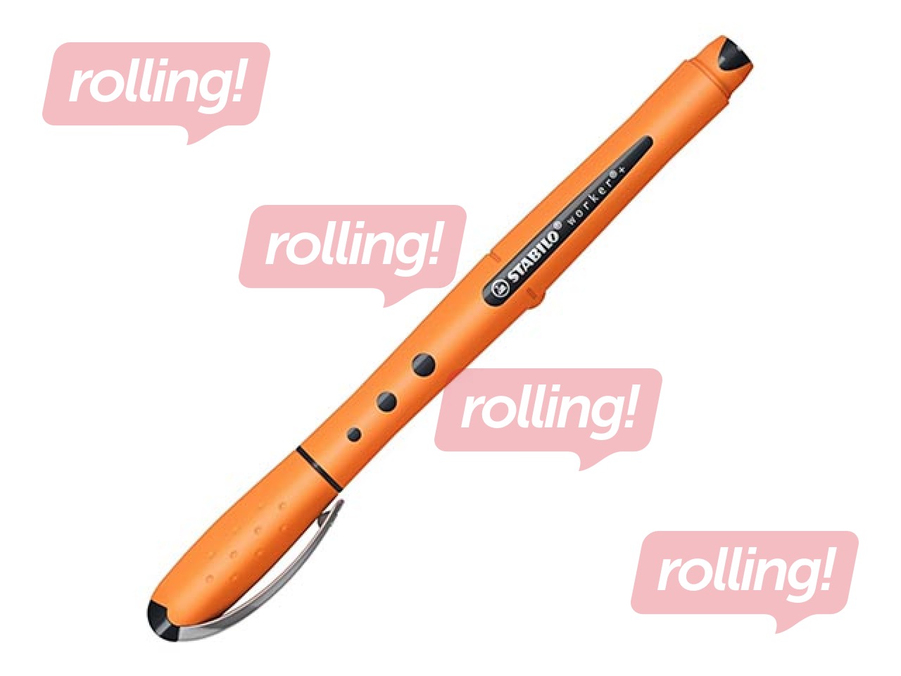 Gēla pildspalva Stabilo worker+ finel, 0.3mm, melna