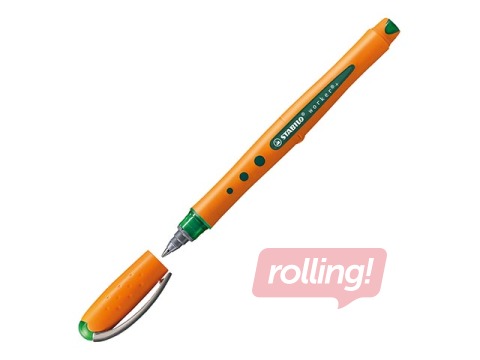 Ручка-роллер Stabilo worker+ finel, 0.3мм, зеленый