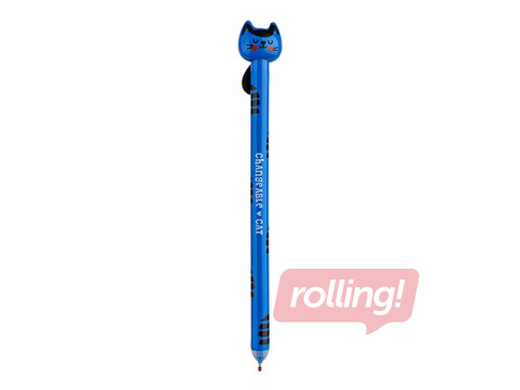 Kustutatav geelpliiats Changeable Cat, sinine tint, 0.5mm