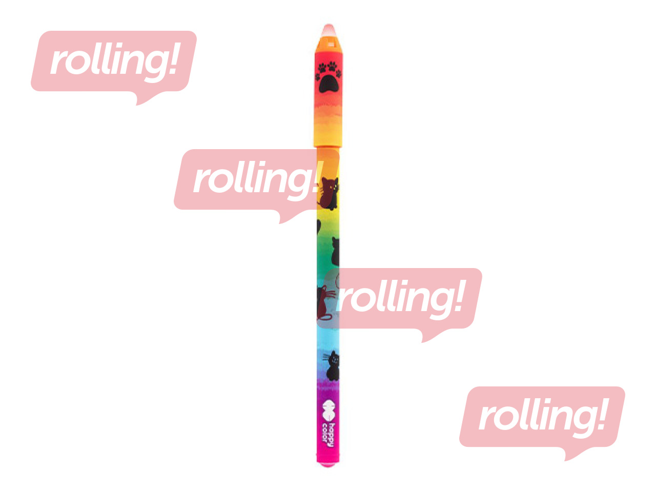 Kustutatav geelpliiats Happy Color Miaow, sinine tint, 0.5mm