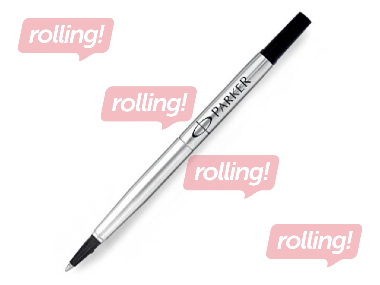 Parkeri tindipliiats, rull-tüüpi, kuuli läbimõõt 0.5mm (F), must tint