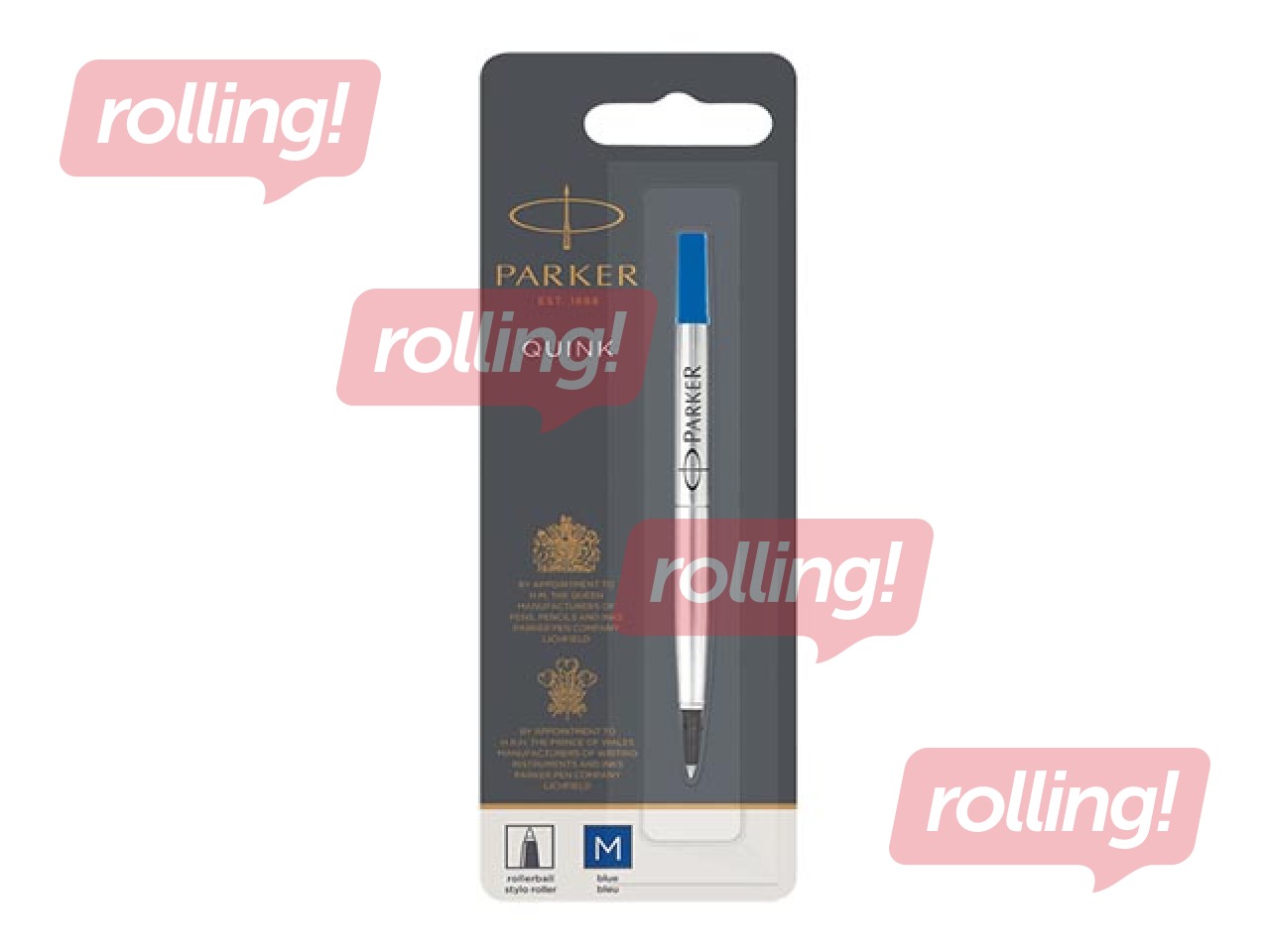 Core for Parker ink roller, ball diameter 0.7mm (M), blue ink