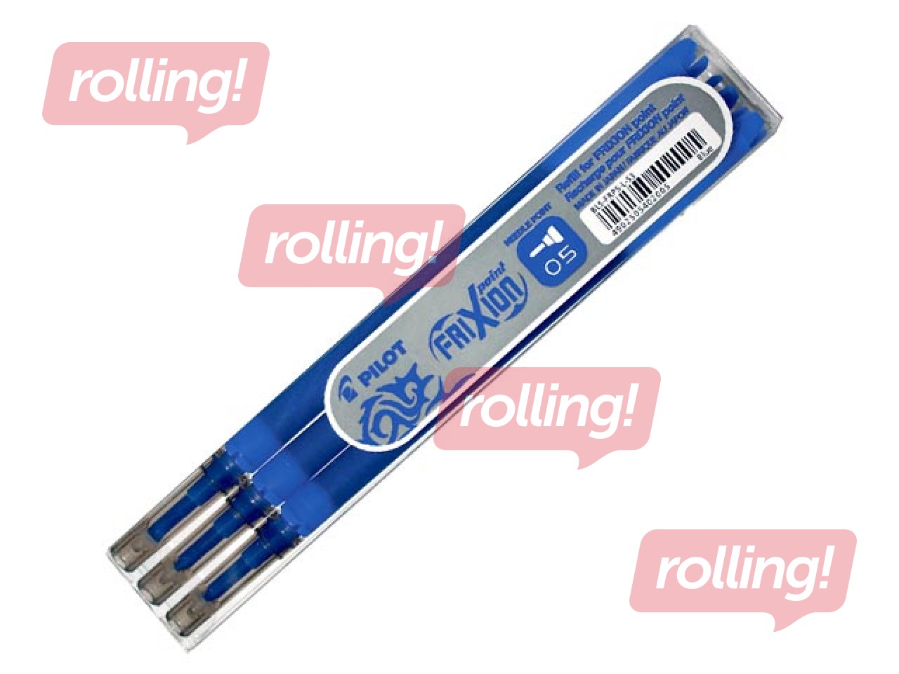 Geelpliiatsi süsi Pilot Frixion Point, 0.5mm, sinine, 3 tk.