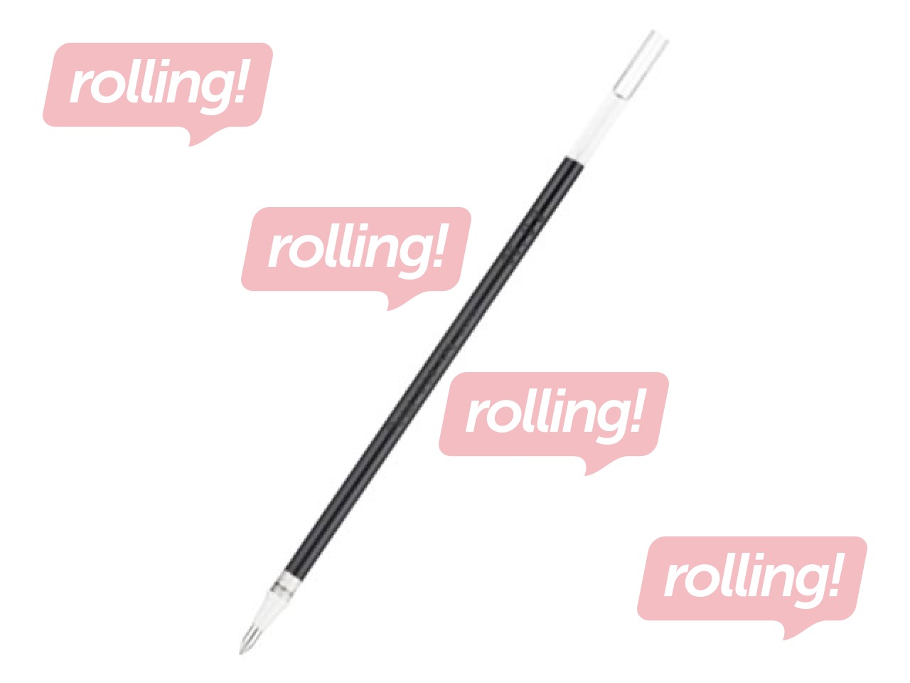 Gel refill for Pentel Hybrid KF-6 gel pen, black