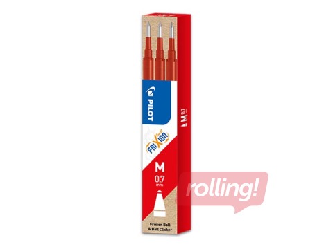 PROMO Geelpliiatsi süsi Pilot Frixion Point, punane, 0.7mm, 3 tk.