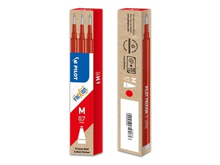 PROMO Geelpliiatsi süsi Pilot Frixion Point, punane, 0.7mm, 3 tk.