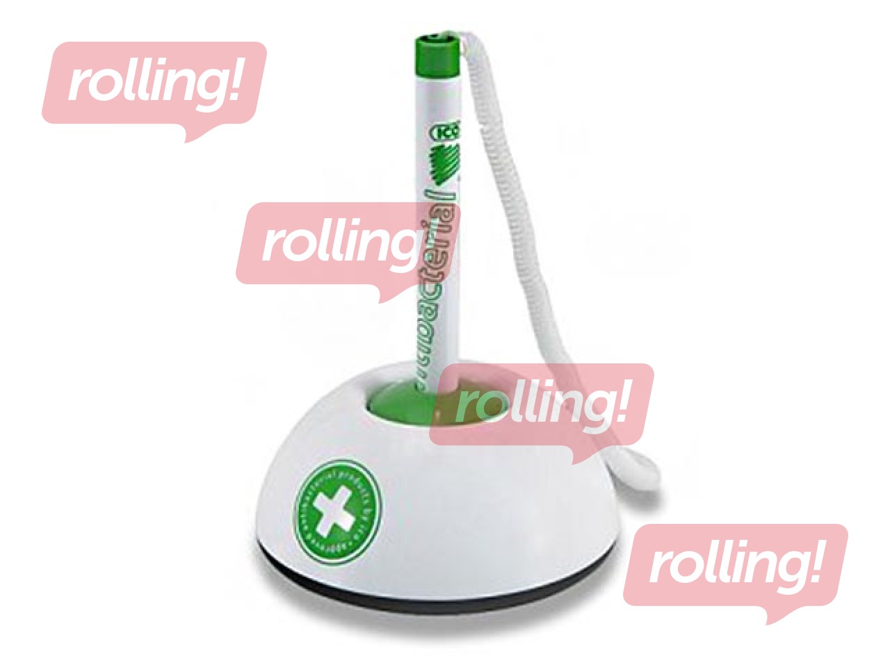 Антибактериальная шариковая ручка  в штативе ICO