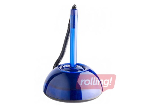 Ballpoint pen on a stand ICO, transparent blue casing
