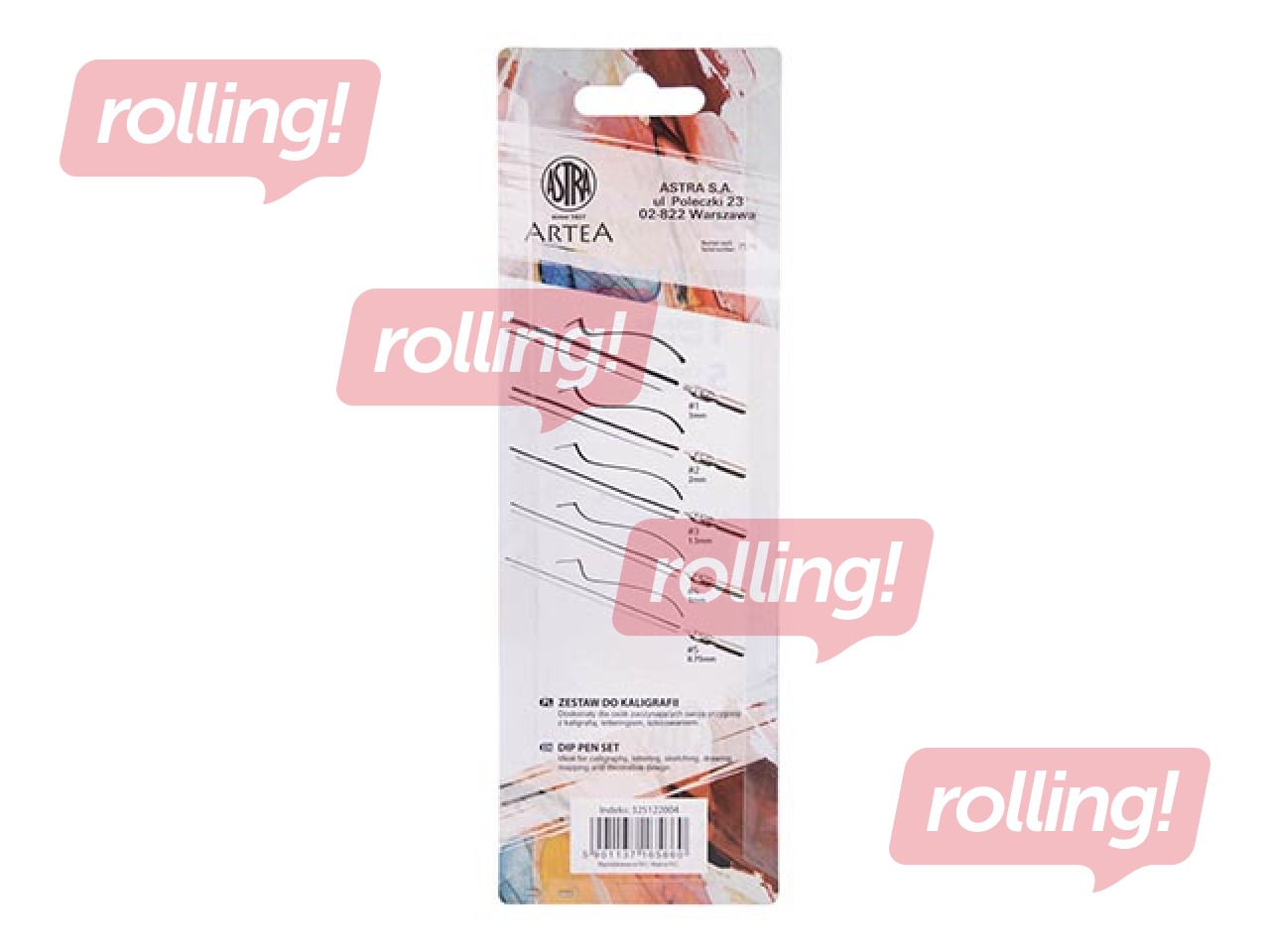 Kaligrāfijas komplekts ar 5 dažāda izmēra spalvām