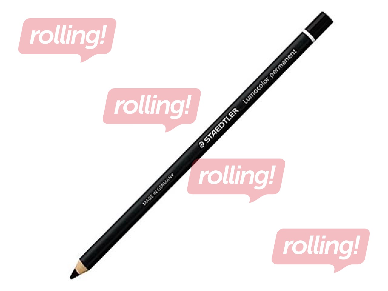 Veekindel pliiats Staedtler Lumocolor glasochrom 108, must