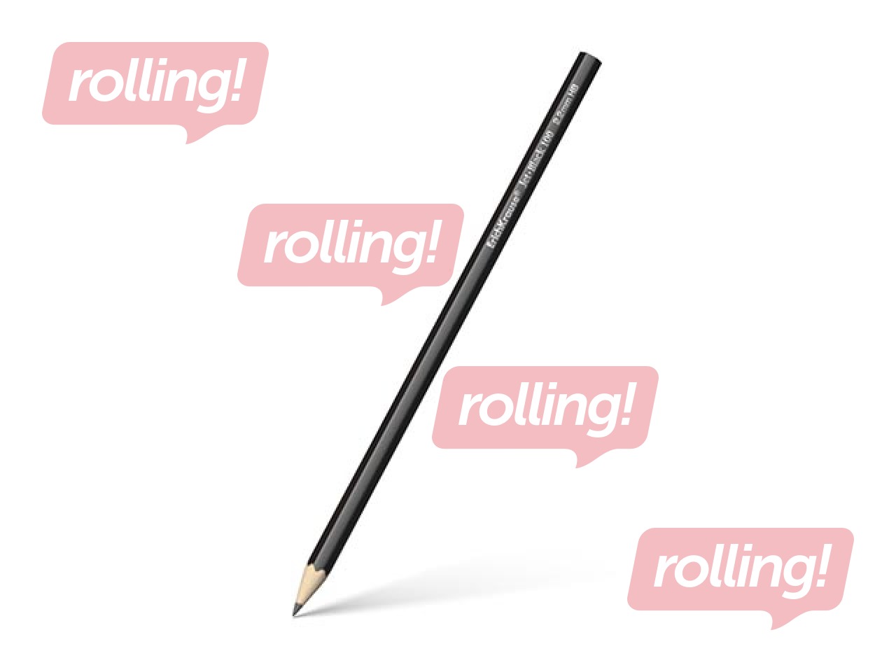 Graphite hexagonal pencil ErichKrause Jet Black 100, HB
