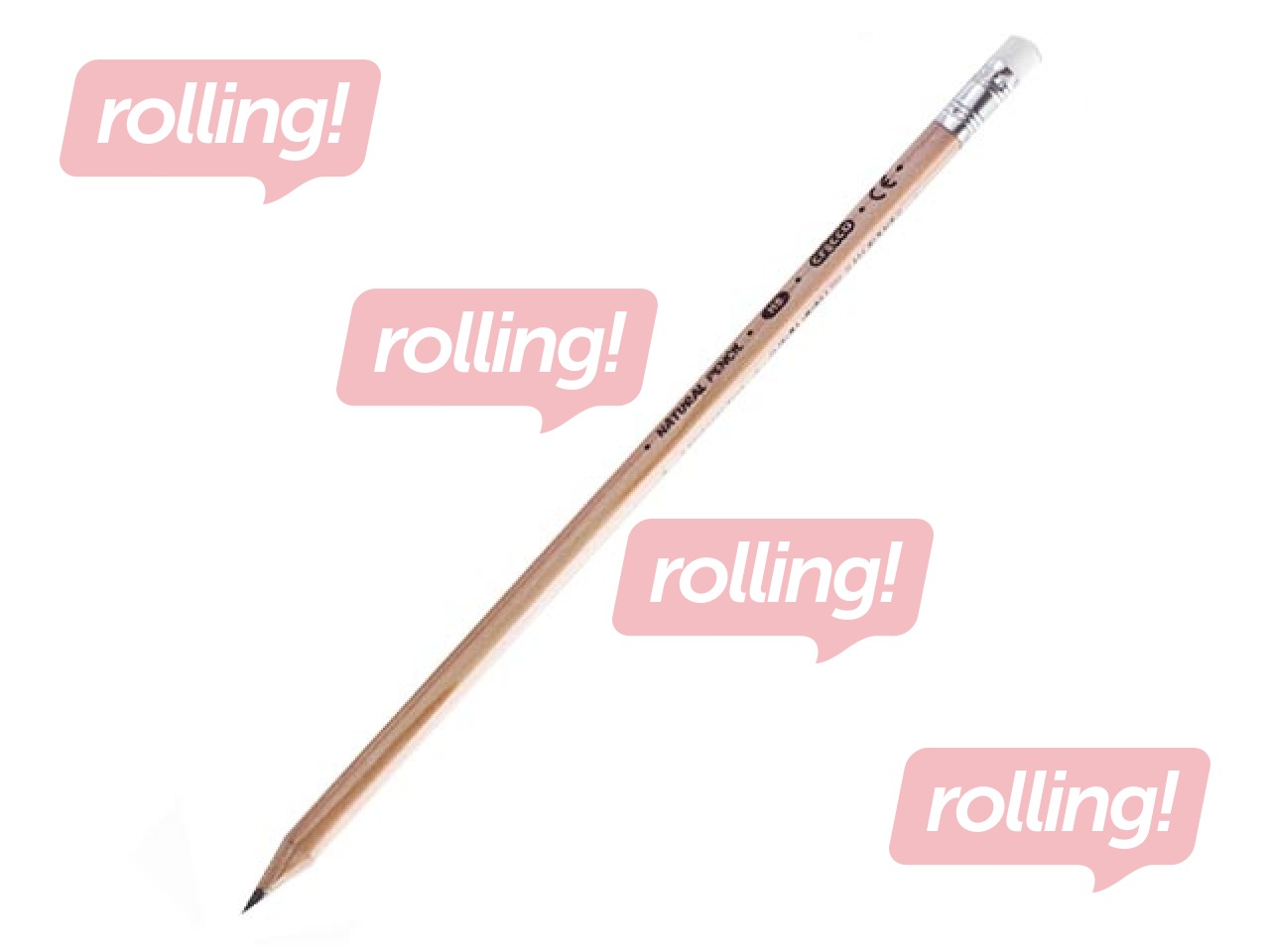 Zīmulis trīsstūra Cricco, ar dzēšgumiju, dabīga koka, HB