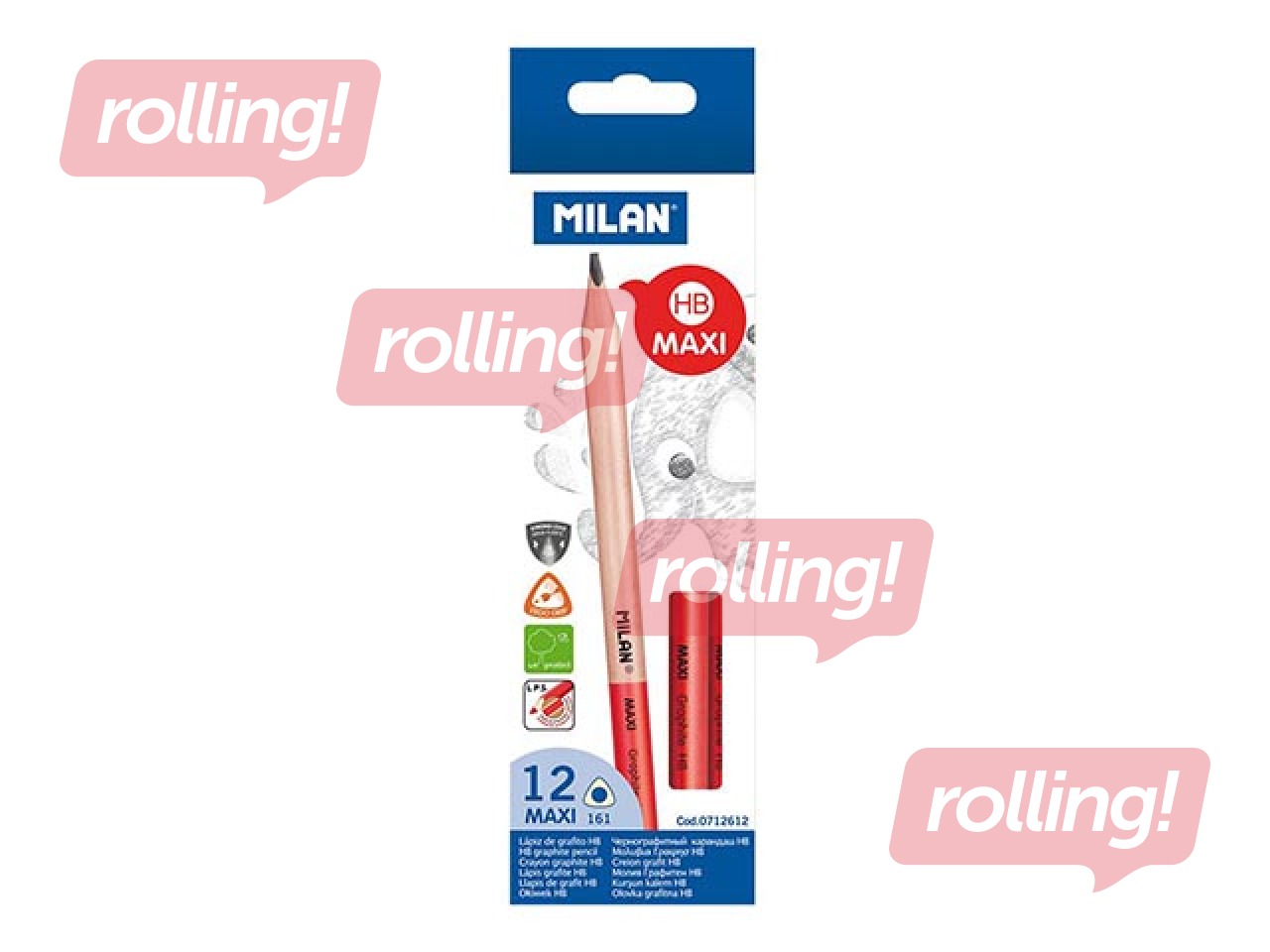 Harilik pliiats Milan Maxi, HB