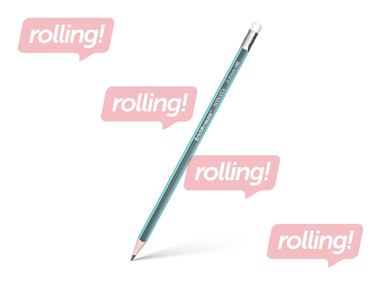 Harilik pliiats ErichKrause Sonata kustukummiga, HB