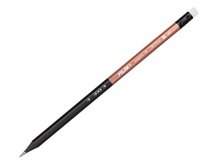 Hexagonal graphite pencil Milan Copper, with eraser, HB
