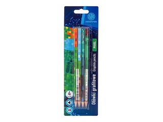 Pencil set Astra Pixel, HB, 4 gab.
