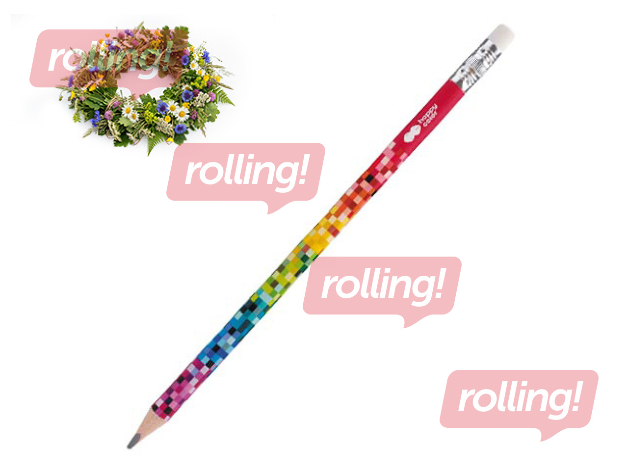 Kummiga pliiatsid väikelastele, Happy Color Pixi, 2B +Jaanipäeva kingitus!