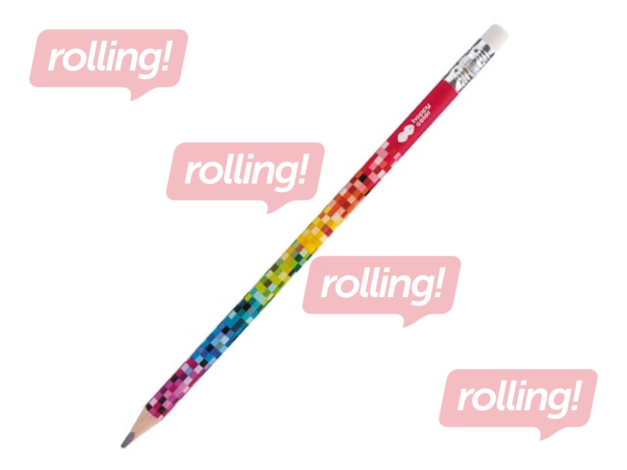 Zīmulis maziem bērniem ar dzēšgumiju, Happy Color Pixi, 2B 