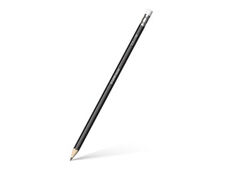 Pencil Erichkrause Jet Black 101, with eraser, HB, black body