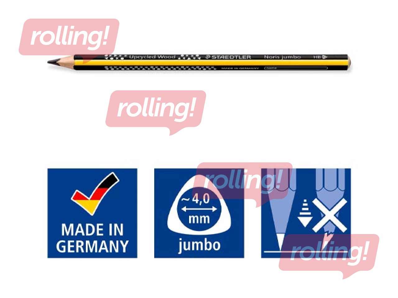 Grafiitpliiats Staedtler, Noris jumbo, 119, HB