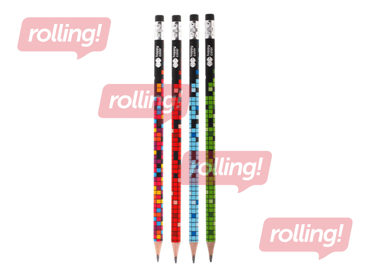 Карандаш с ластиком, Happy Color Pixi Blox, 2B