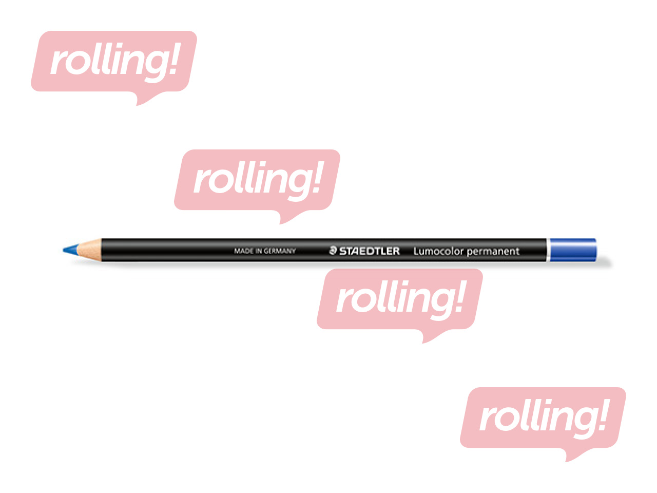 Карандаш-маркер Staedtler Lumicolor glasochrom, синий