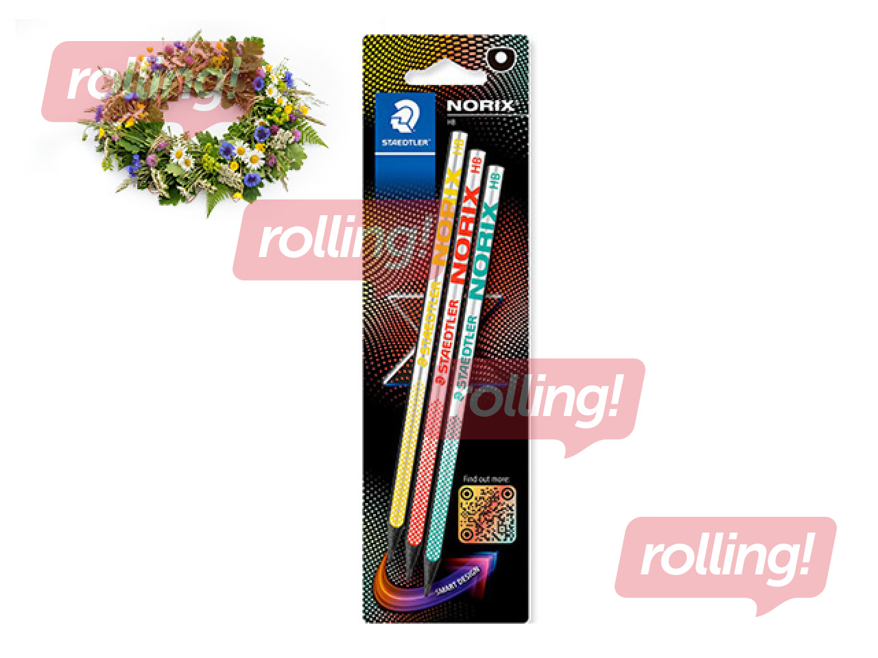 Pliiatsite komplekt NORIX 181, HB, 3tk. +Jaanipäeva kingitus!