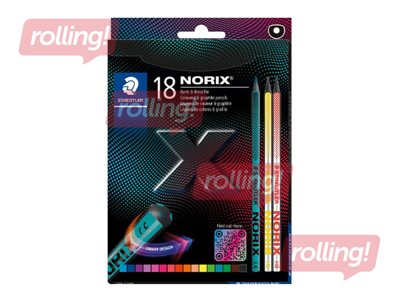Värvipliiatsid Staedtler Norix 186, 18tk.