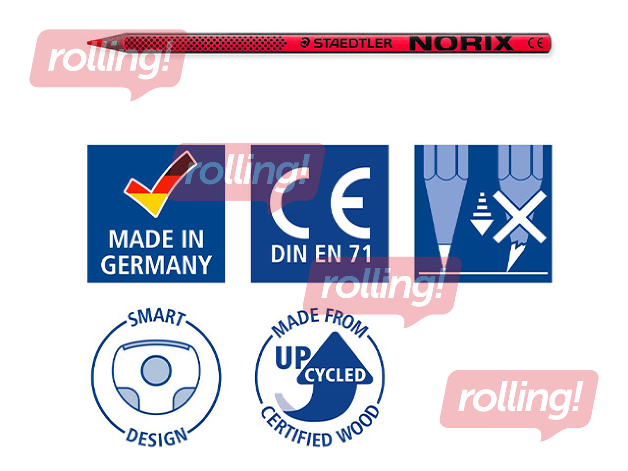Värvipliiatsid Staedtler Norix 186, 18tk.