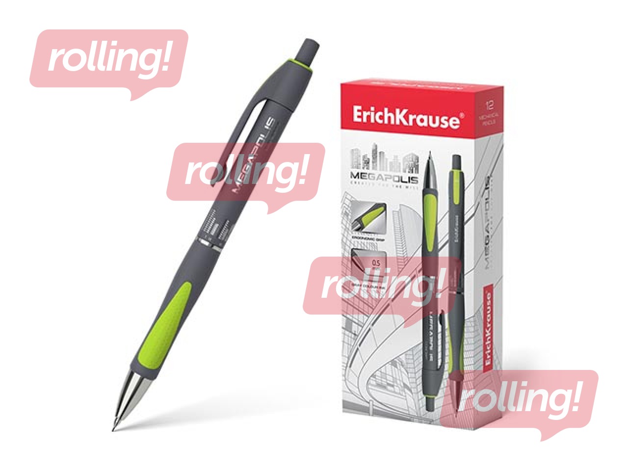 Mehaaniline pliiats ErichKrause Megapolise Concept, 0.5mm