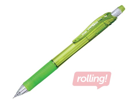 Mechanical pencil, Pentel Energize-X, with eraser, green, 0.5mm