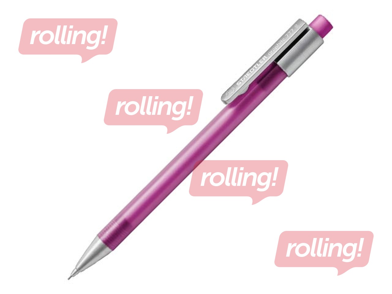 Mehaaniline pliiats Staedtler 777, B kustutuskummiga, lilla, 0.5mm