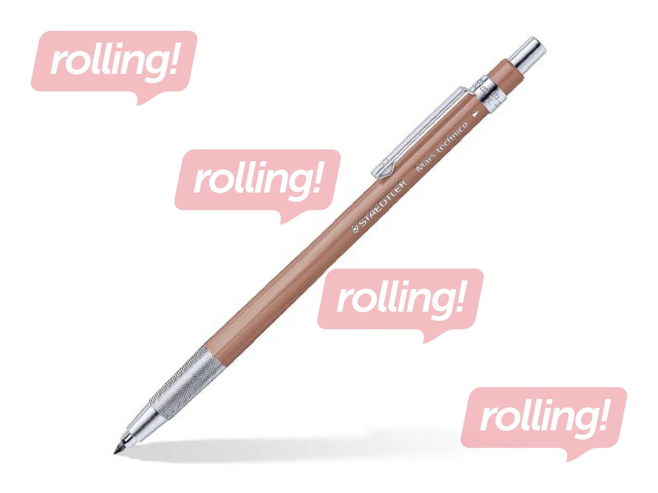 Mehāniskais zīmulis Staedtler, Mars technico 780, HB, tumši rozā, 2mm