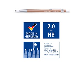 Mehāniskais zīmulis Staedtler, Mars technico 780, HB, tumši rozā, 2mm