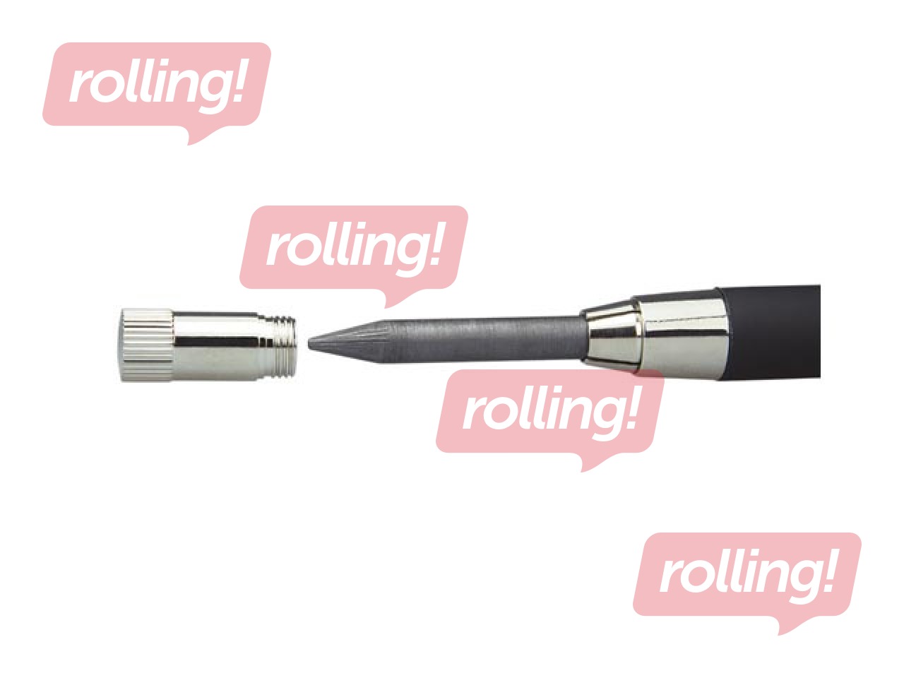 Mechanical pencil Milan, with 6 graphite refills, black, 5.2mm