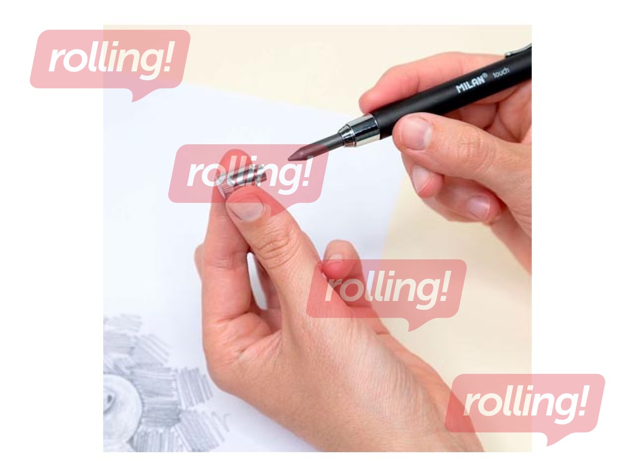 Mehaaniline pliiats Milan, 6 grafiidiga, must, 5.2mm