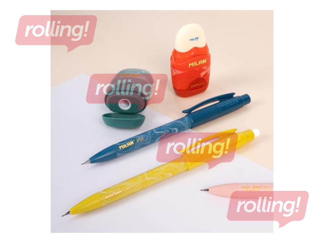 Mehaaniline pliiats kustutiga Milan, erinevates värvustes, 0.5mm