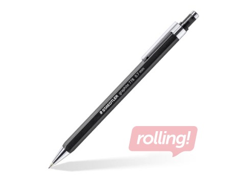 Механический карандаш Staedtler, 778, HB, с ластиком, черный, 0.7мм