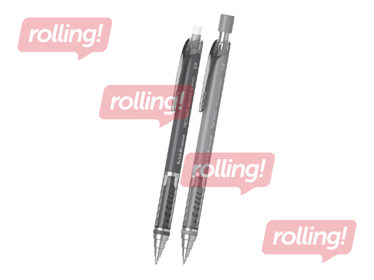 Mechanical pencil ErichKrause Techno, HB, with eraser, 0.9 mm