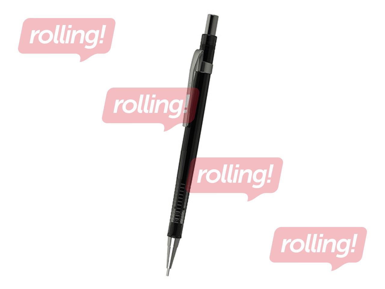 Mechanical pencil ErichKrause Black Pointer, HB, with eraser, 0.5 mm